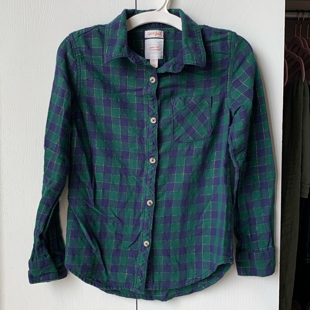 Cat & Jack Plaid Button-up